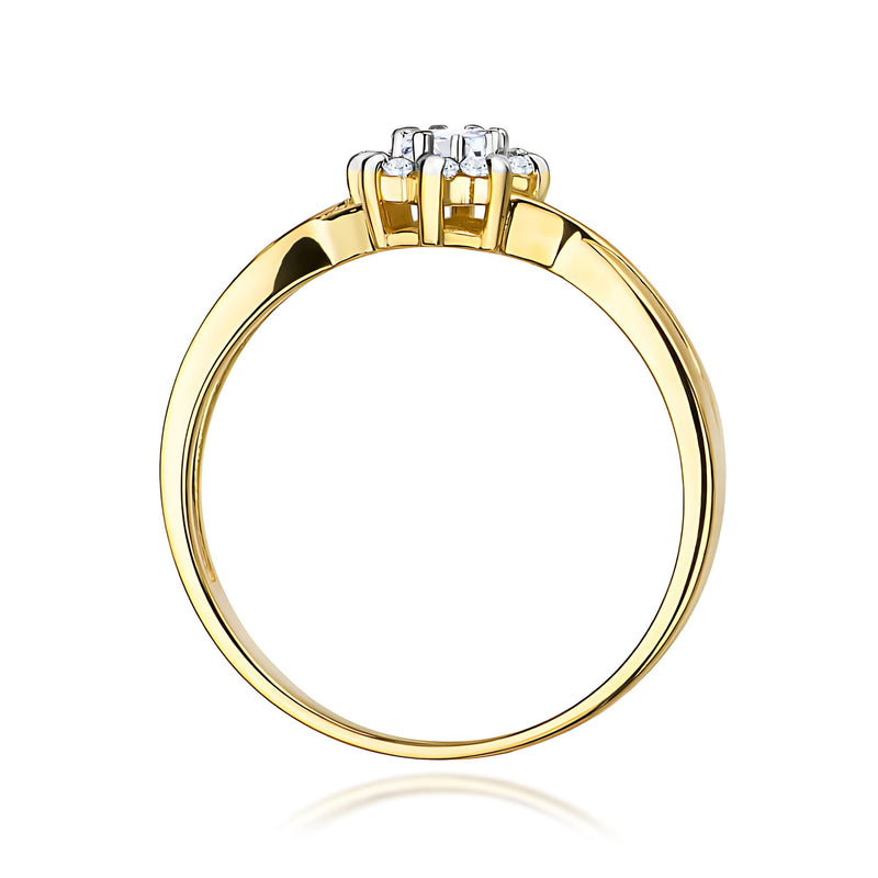 Inel Aur 9K cu Diamante de Laborator 0.22 ct, imaginea 3 din 8