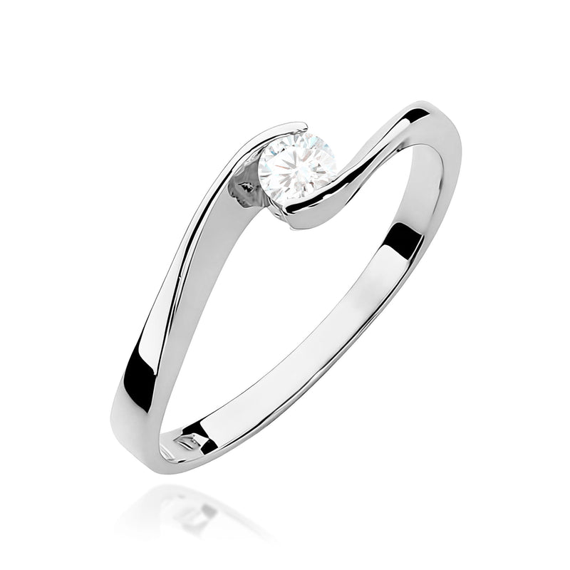 Inel Aur 9K cu Diamant de Laborator 0.13 ct, imaginea 5 din 8