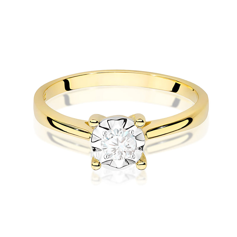 Inel Aur 9K cu Diamant de Laborator 0.20 ct, imaginea 2 din 8