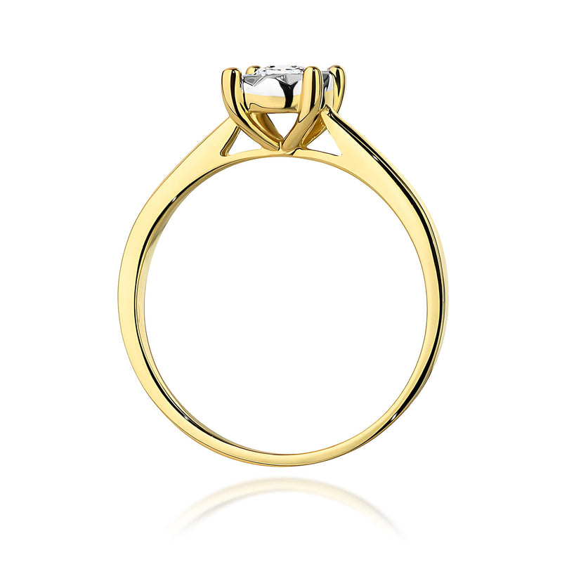 Inel Aur 9K cu Diamant de Laborator 0.20 ct, imaginea 3 din 8