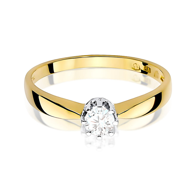 Inel Aur 9K cu Diamant de Laborator 0.15 ct, imaginea 2 din 8