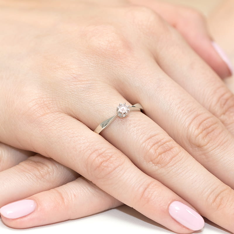 Inel Aur 9K cu Diamant de Laborator 0.15 ct, imaginea 8 din 8