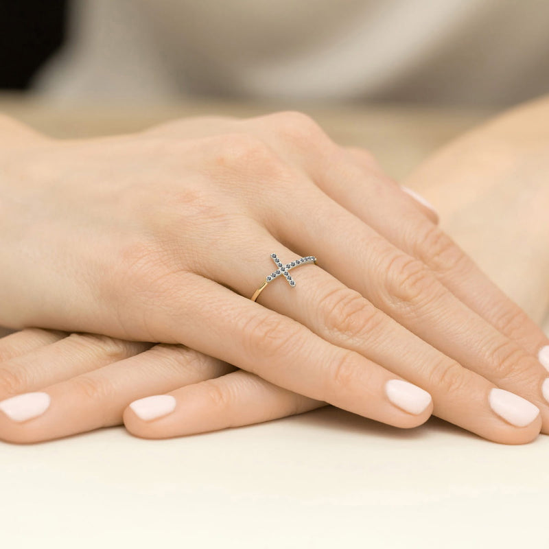Inel Aur 9K cu Diamant Natural, imaginea 4 din 7