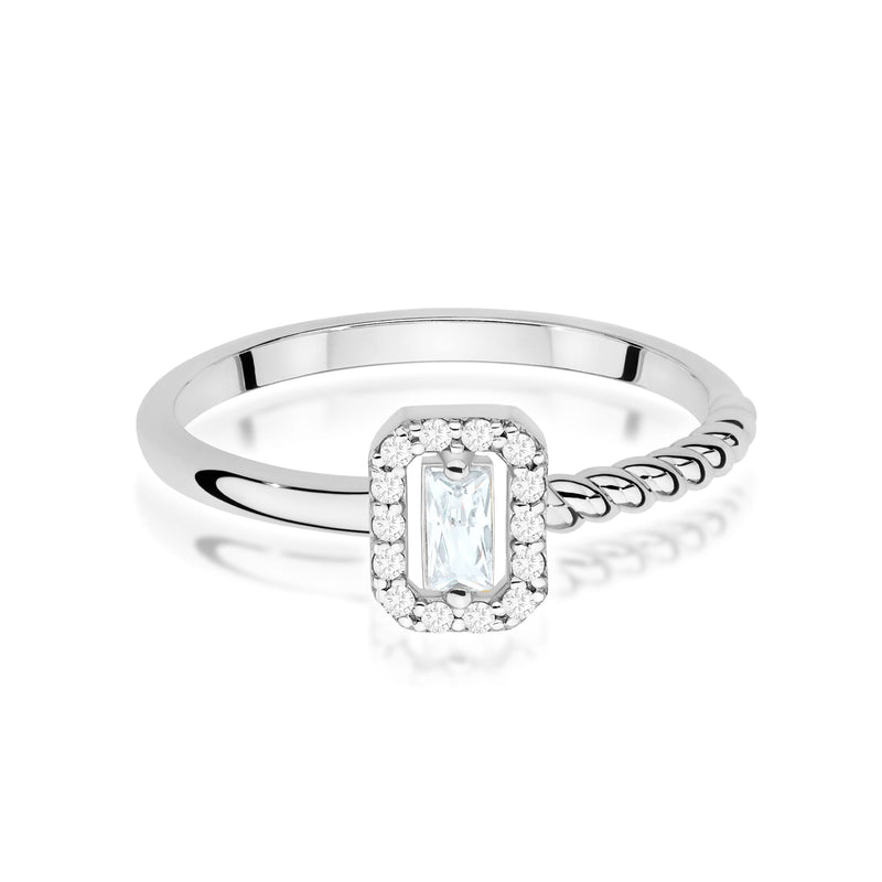 Inel Aur 9K cu Diamant Natural 0.13 ct, imaginea 6 din 8