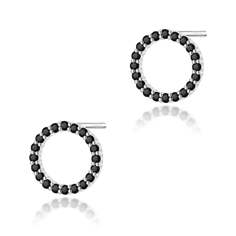 Cercei Aur 14K cu Diamante Naturale Negre 0.20 ct, imaginea 7 din 9