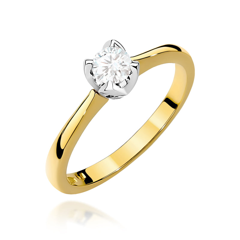 Inel Aur 14K cu Diamant de Laborator 0.30 ct — Aur galben