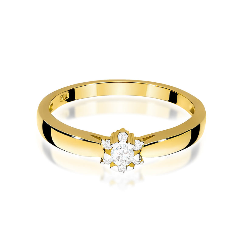 Inel Aur 14K cu Diamante de Laborator 0.15 ct, imaginea 2 din 12