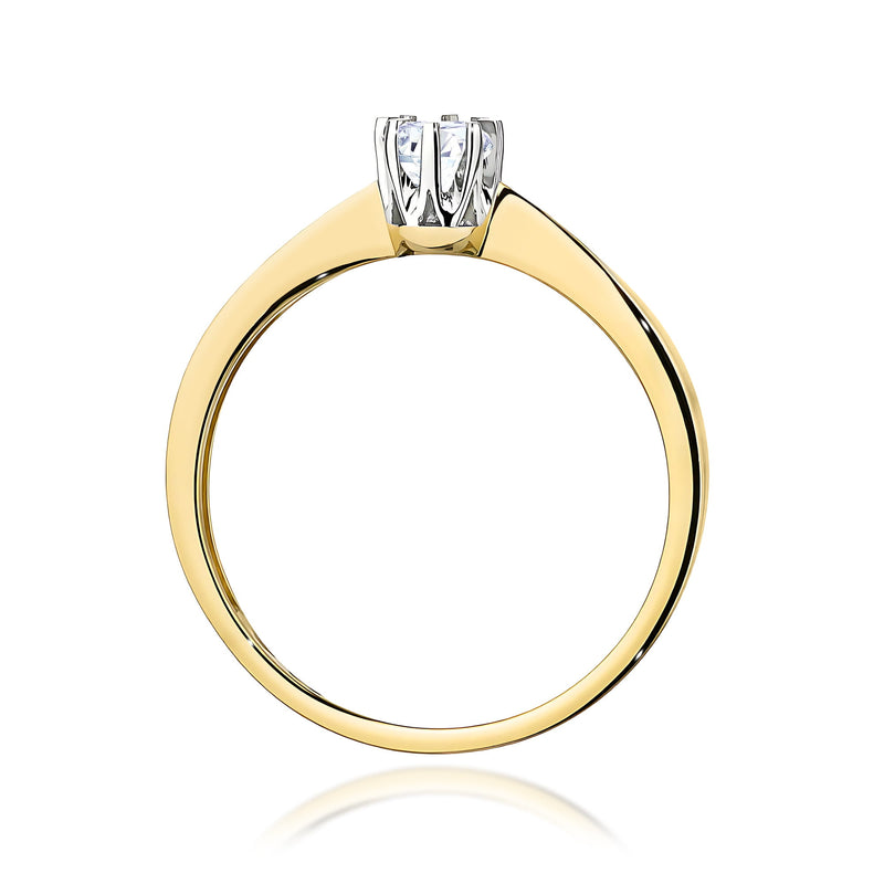 Inel Aur 14K cu Diamant de Laborator 0.15 ct, imaginea 3 din 12