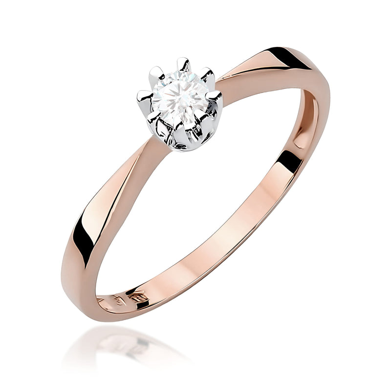 Inel Aur 14K cu Diamant de Laborator 0.15 ct, imaginea 5 din 12