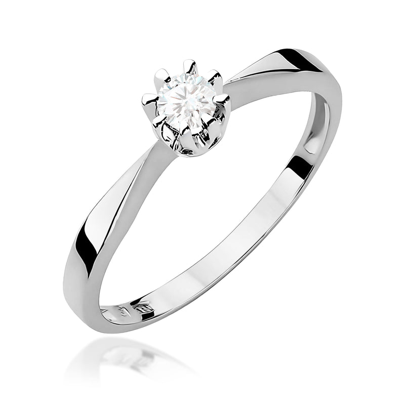 Inel Aur 14K cu Diamant de Laborator 0.15 ct, imaginea 9 din 12
