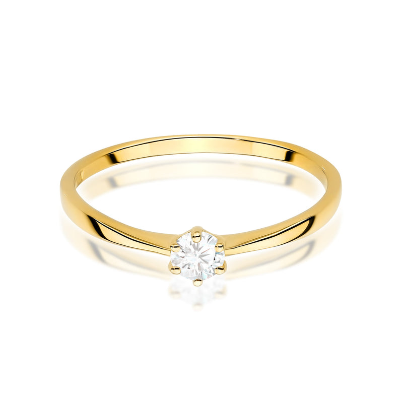 Inel Aur 14K cu Diamant de Laborator 0.15 ct, imaginea 2 din 12