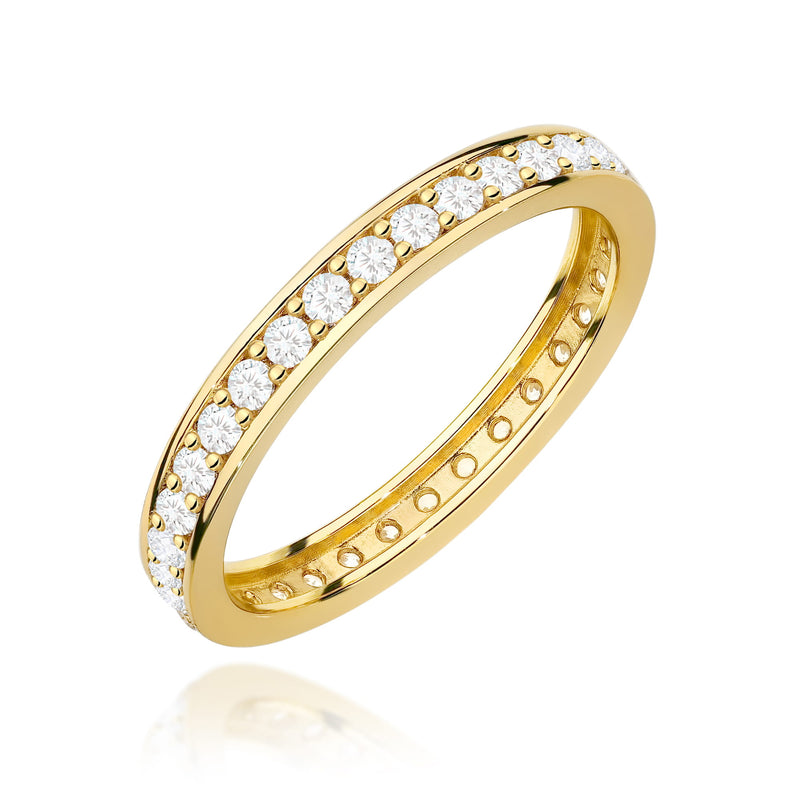 Inel Aur 14K cu Diamante Naturale 0.46 ct — Aur galben