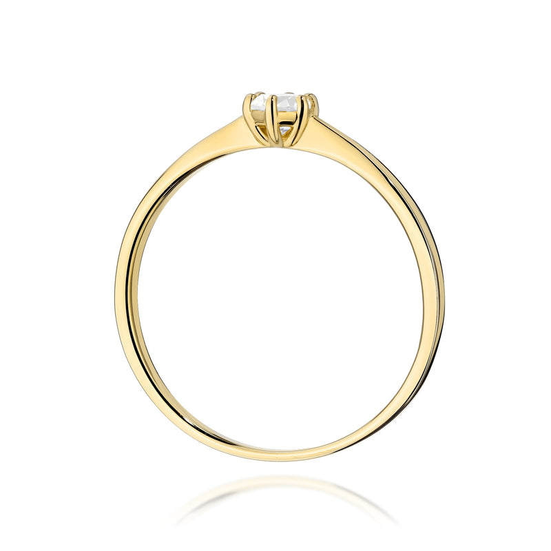 Inel Aur 9K cu Diamant de Laborator 0.15 ct, imaginea 3 din 8