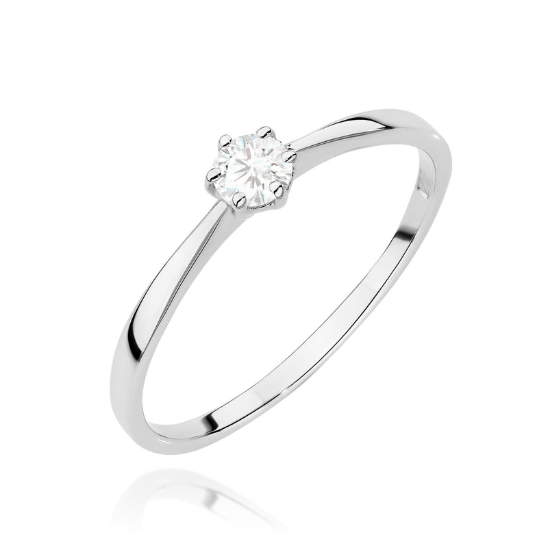 Inel Aur 9K cu Diamant de Laborator 0.15 ct, imaginea 5 din 8