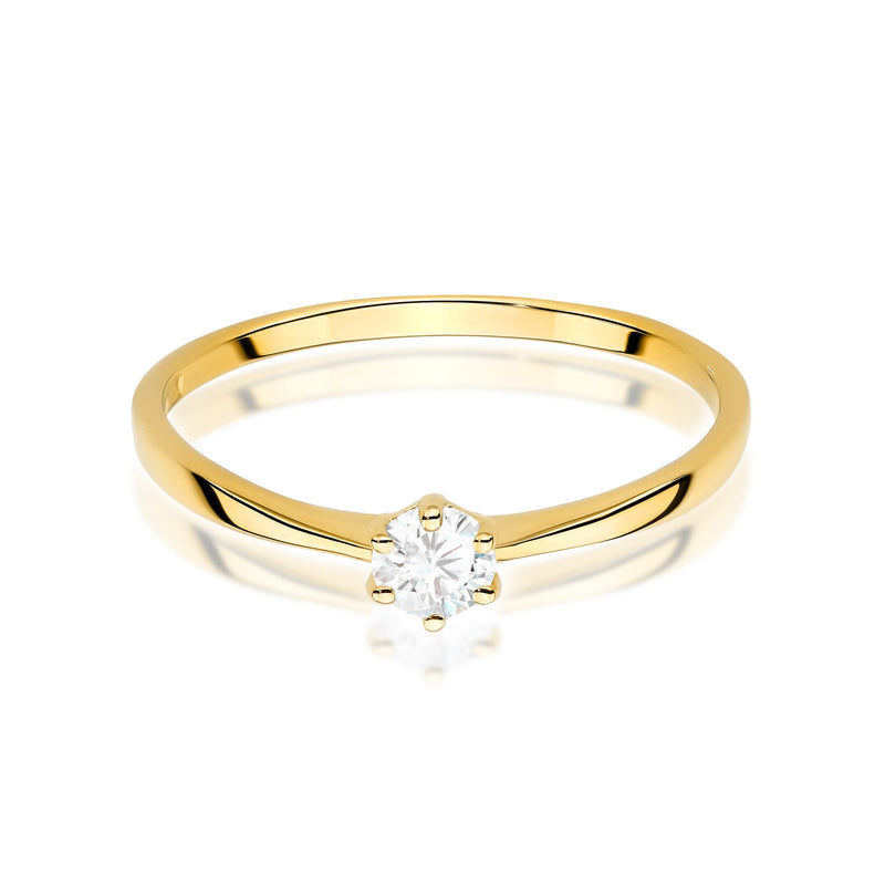 Inel Aur 9K cu Diamant de Laborator 0.20 ct, imaginea 2 din 8