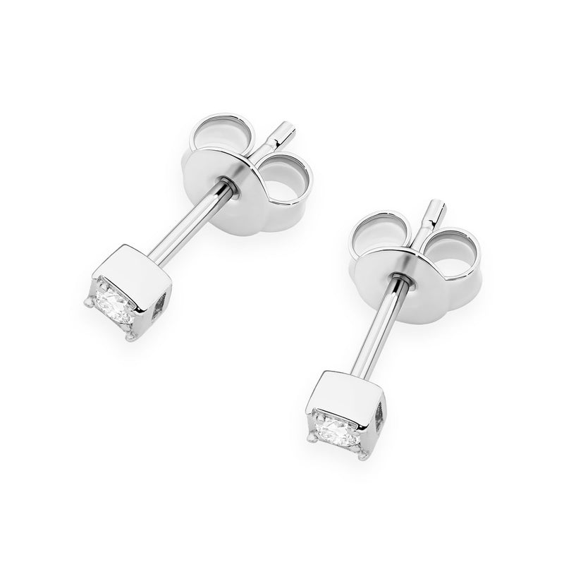 Cercei Aur 14K cu Diamant Natural 0.03 ct, imaginea 8 din 9