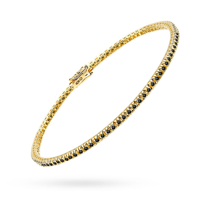 Bratara Aur 14K cu Diamante Naturale Negre 0.51 ct, imaginea 2 din 6