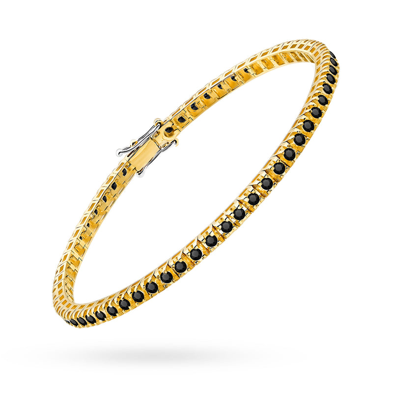 Bratara Aur 14K cu Diamante Naturale Negre 1.98 ct, imaginea 2 din 8