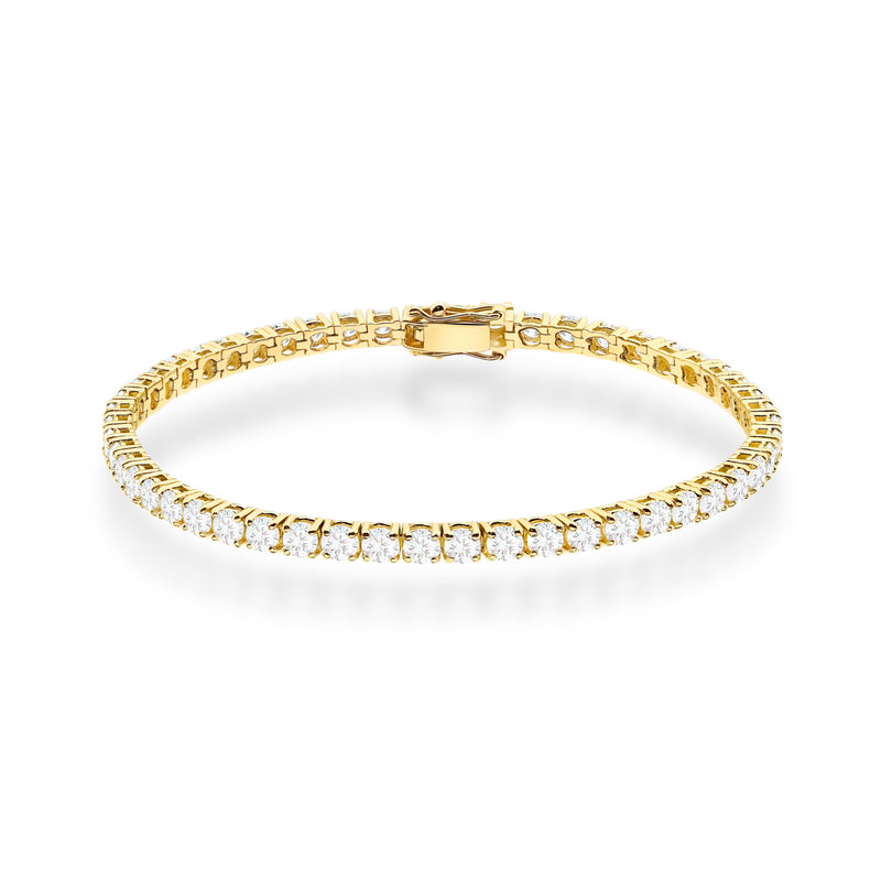 Bratara Aur 14K cu Diamante de Laborator 6.24 ct — Aur galben