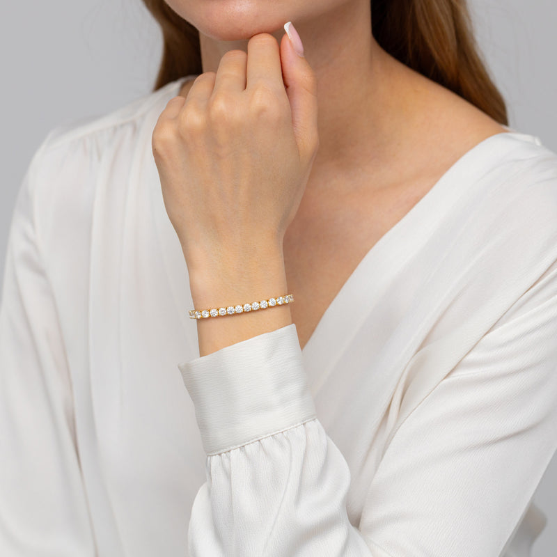 Bratara Aur 14K cu Diamante de Laborator 11.00 ct, imaginea 3 din 6