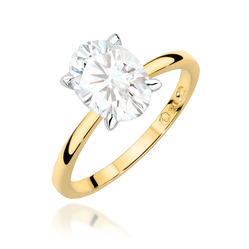 Inel Aur 14K cu Diamant de Laborator 1.50 ct — Aur galben