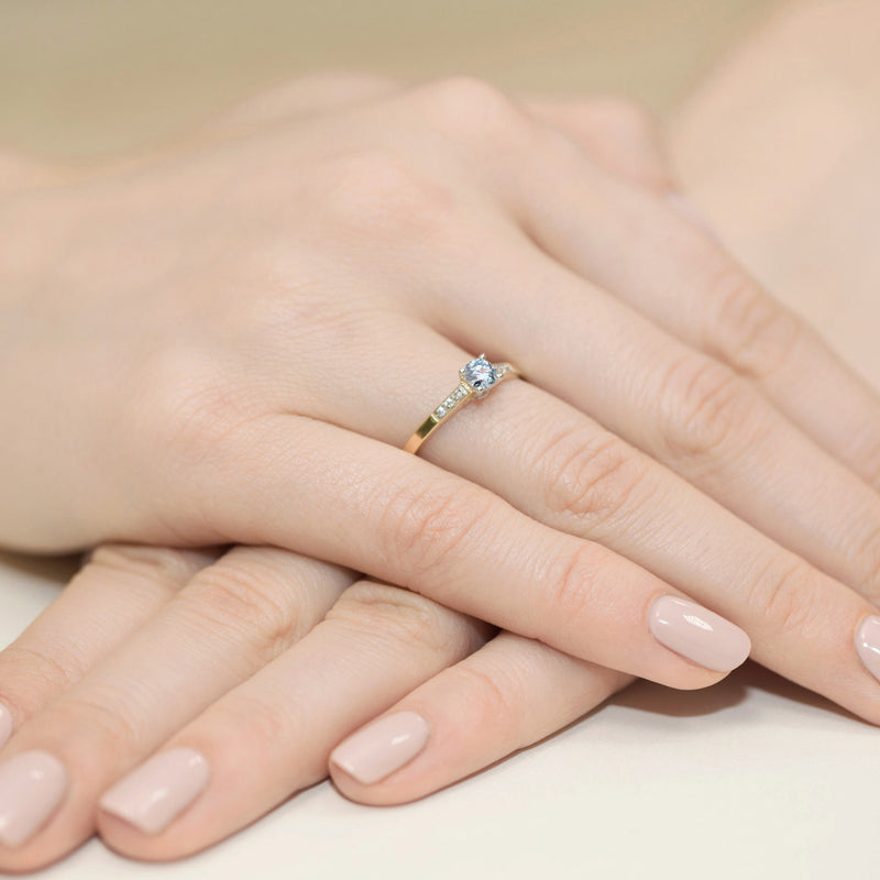 Inel Aur 14K cu Diamante de Laborator 0.21 ct, imaginea 4 din 12