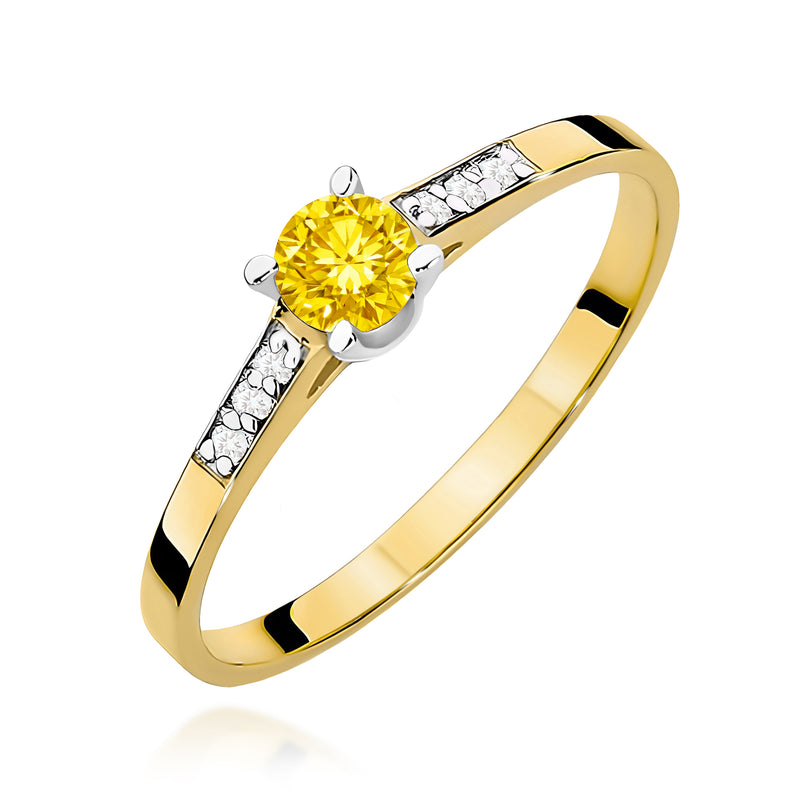 Inel Aur 14K cu Diamante de Laborator 0.21 ct — Aur galben