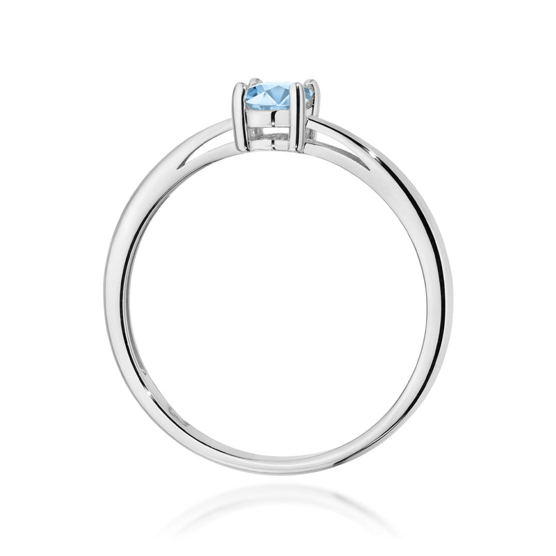 Inel Aur 14K cu Diamant Albastru de Laborator 0.50 ct, imaginea 11 din 12