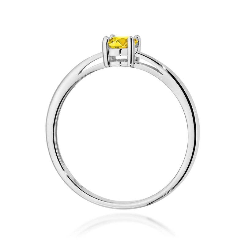Inel Aur 14K cu Diamant Galben de Laborator 0.50 ct, imaginea 11 din 12