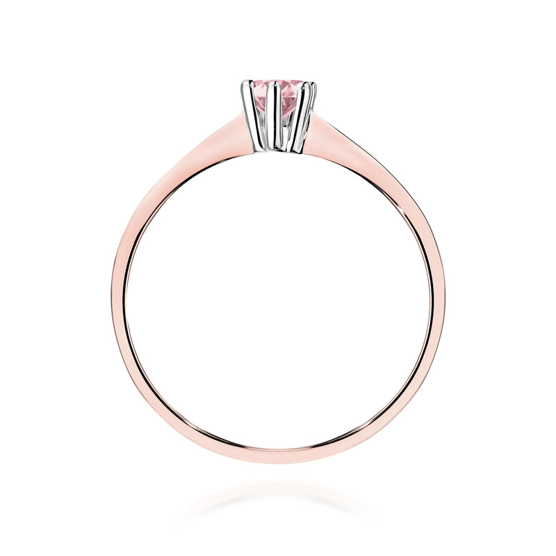 Inel Aur 14K cu Diamant Roz de Laborator 0.15 ct, imaginea 7 din 12