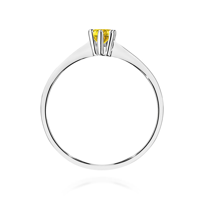 Inel Aur 14K cu Diamant Galben de Laborator 0.15 ct, imaginea 11 din 12