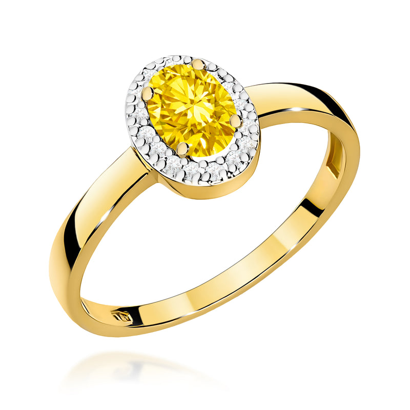 Inel Aur 14K cu Diamante de Laborator 0.58 ct — Aur galben