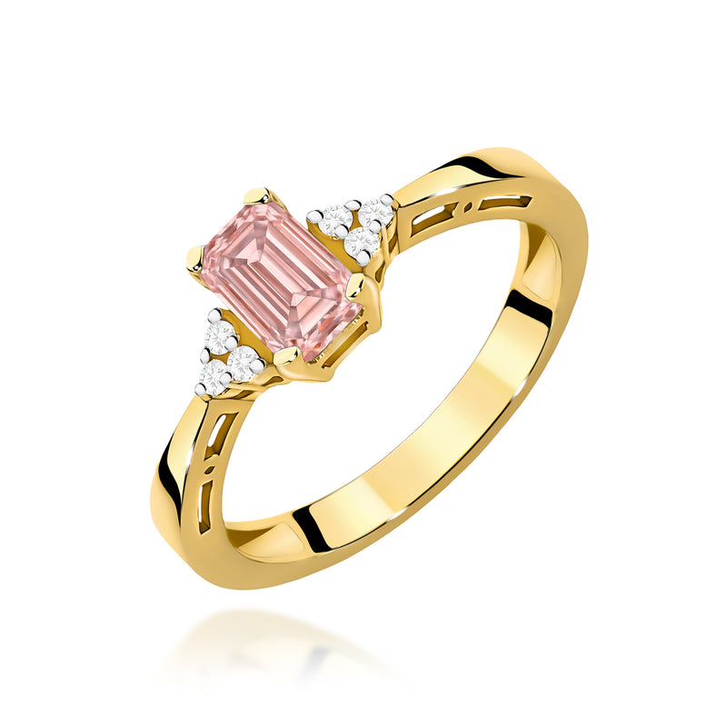 Inel Aur 9K cu Diamante de Laborator 0.53 ct — Aur galben