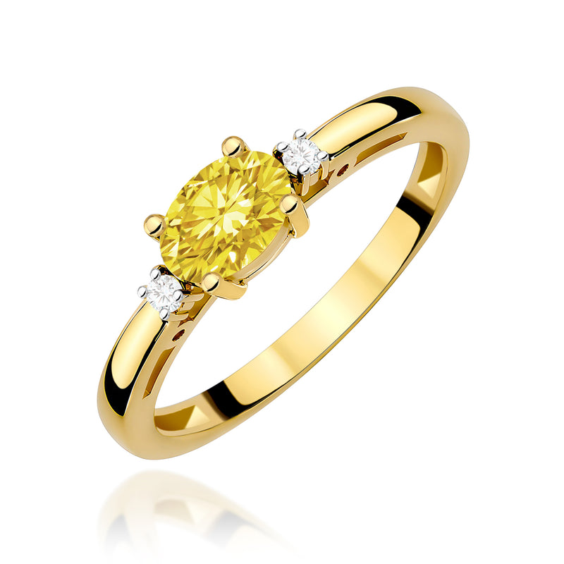 Inel Aur 9K cu Diamante de Laborator 0.53 ct — Aur galben