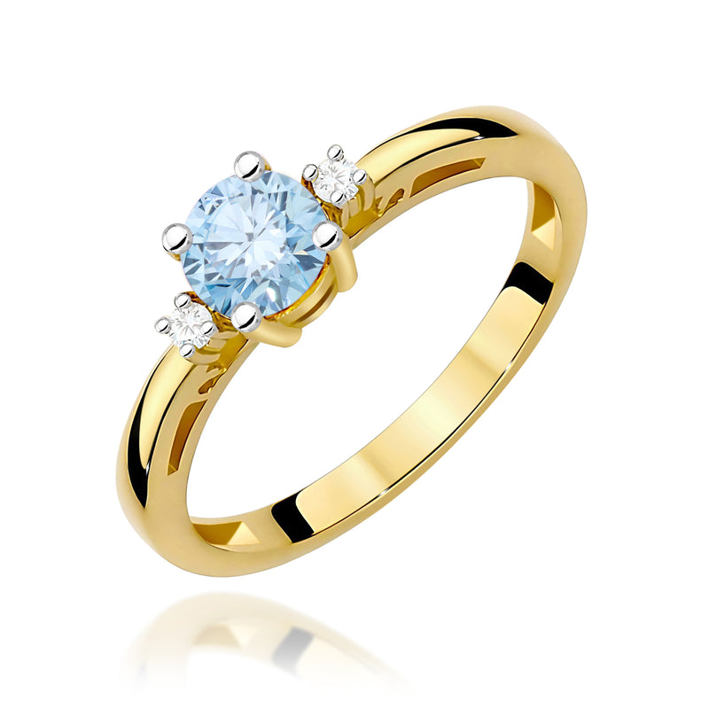 Inel Aur 9K cu Diamante de Laborator 0.53 ct — Aur galben