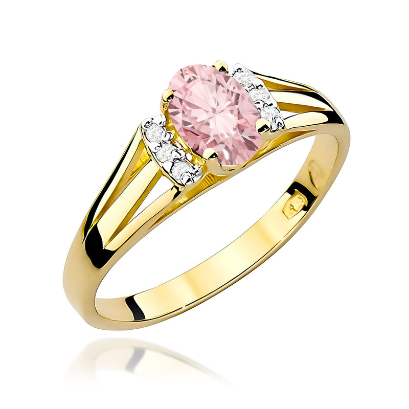 Inel Aur 9K cu Diamante de Laborator 0.55 ct — Aur galben