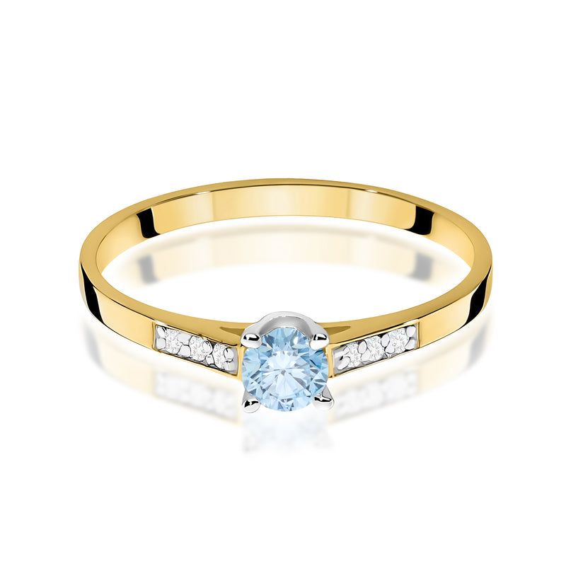 Inel Aur 9K cu Diamante de Laborator 0.21 ct, imaginea 2 din 8