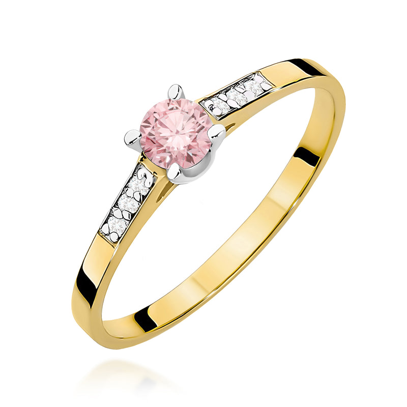 Inel Aur 9K cu Diamante de Laborator 0.21 ct — Aur galben