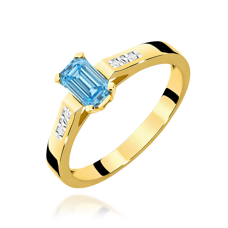 Inel Aur 9K cu Diamante de Laborator 0.54 ct — Aur galben