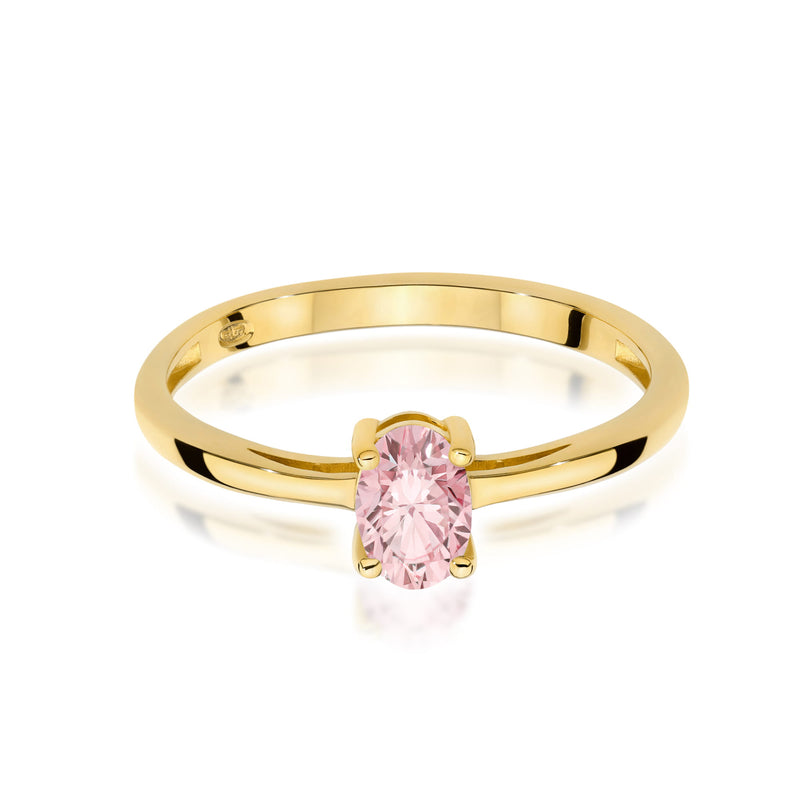 Inel Aur 9K cu Diamant Roz de Laborator 0.30 ct, imaginea 2 din 8