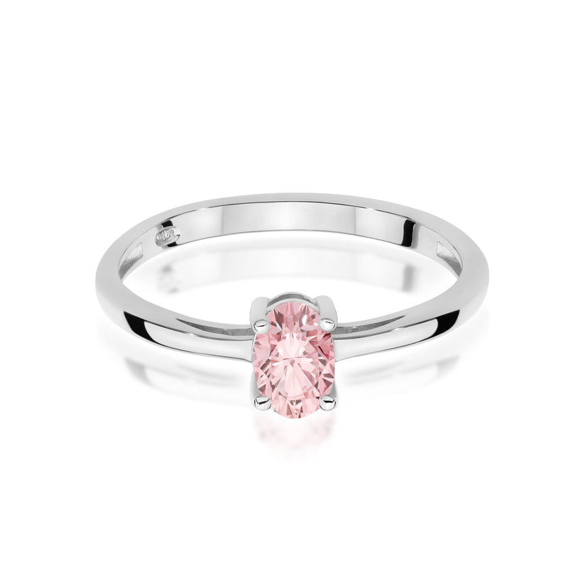 Inel Aur 9K cu Diamant Roz de Laborator 0.30 ct, imaginea 6 din 8