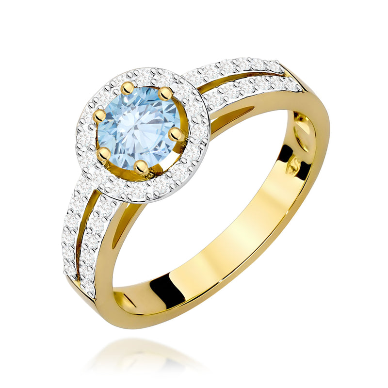 Inel Aur 9K cu Diamante de Laborator 0.70 ct — Aur galben