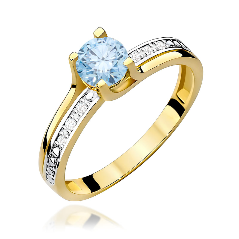 Inel Aur 9K cu Diamante de Laborator 0.53 ct — Aur galben