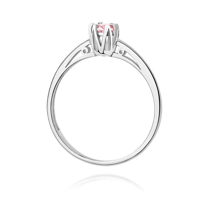 Inel Aur 9K cu Diamant Roz de Laborator 0.15 ct, imaginea 7 din 8