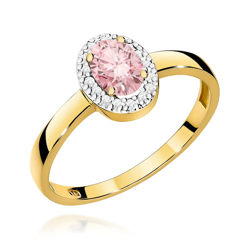 Inel Aur 9K cu Diamante de Laborator 0.58 ct — Aur galben