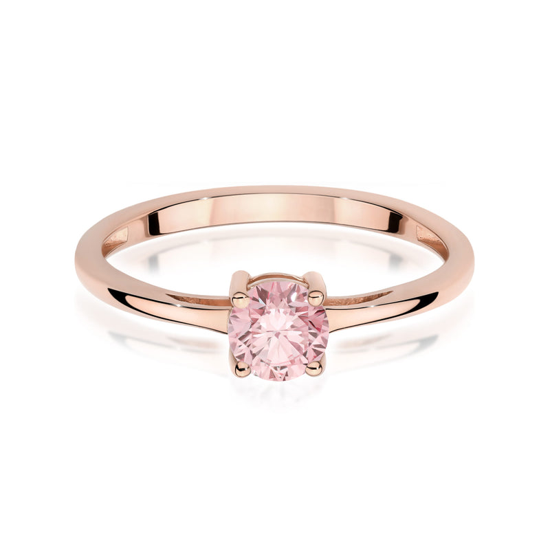 Inel Aur 14K cu Diamant Roz de Laborator 0.50 ct, imaginea 6 din 12