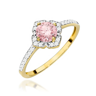 Inel Aur 9K cu Diamante de Laborator 0.63 ct