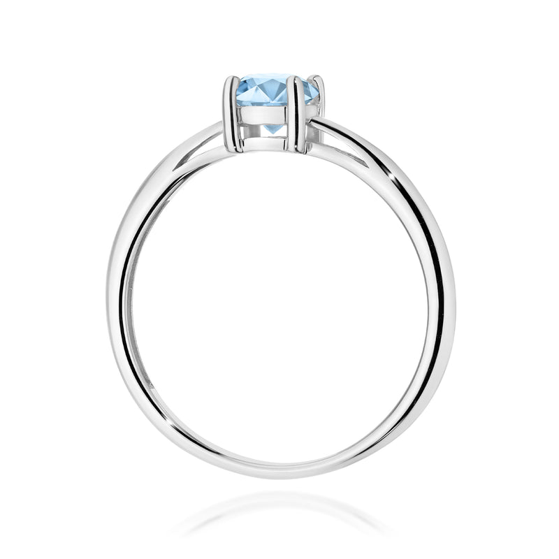 Inel Aur 9K cu Diamant Albastru de Laborator 0.50 ct, imaginea 7 din 8