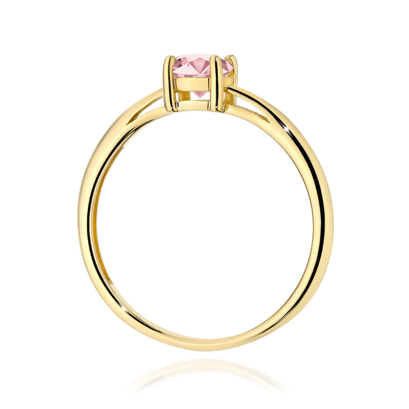 Inel Aur 9K cu Diamant Roz de Laborator 0.50 ct, imaginea 3 din 8
