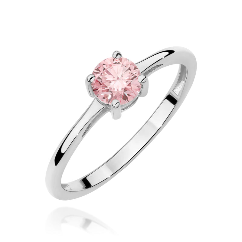 Inel Aur 9K cu Diamant Roz de Laborator 0.50 ct, imaginea 5 din 8